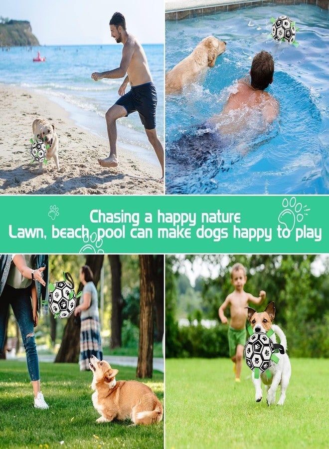 CHUKCHI Dog Toys Soccer Ball with Straps, Interactive Dog Toys for Tug of War,Puppy Birthday Gifts,Dog Water Toy,Pet Tug Toy,Durable Pet Balls for Small Medium & Large Dog（8 inch） - Image 2